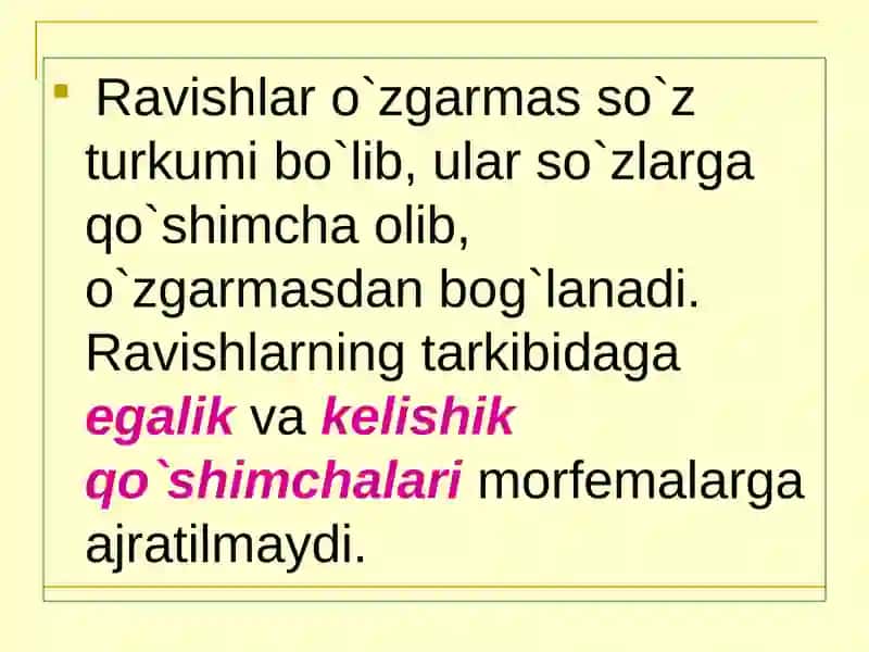 Ravish va uning leksik-grammatik xususiyatlari 3