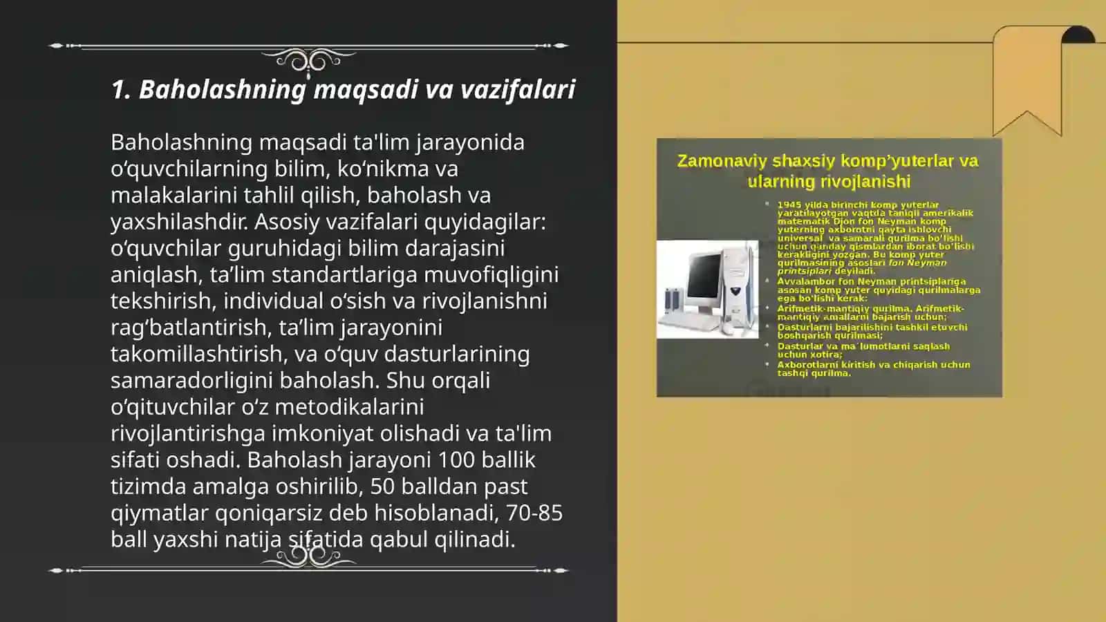 Baholashning umumiy tushunchalari va ta'moyillari 3