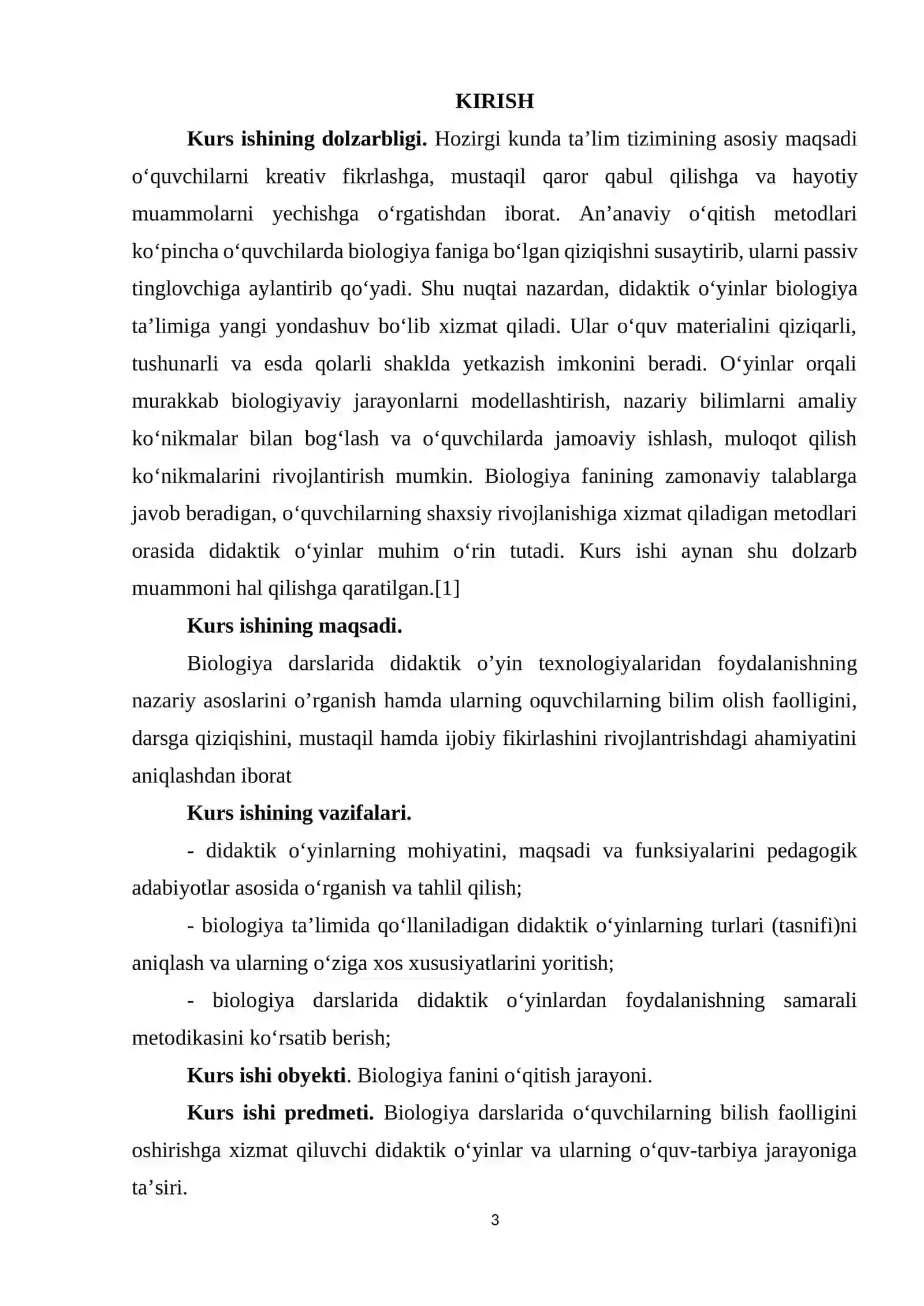 BIOLOGIYA DARSLARIDA DIDAKTIK O’YINLI TEXNOLOGIYALARNI O’RNI 3