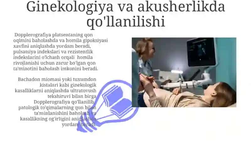 Tibbiyotda qo'llaniladigan klinik usullar. Uzi, dopplerografiya 3