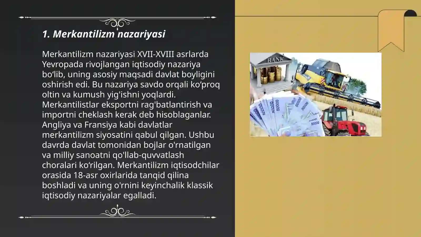 Merkantalistlarning iqtisodiy gʻoyalari 3