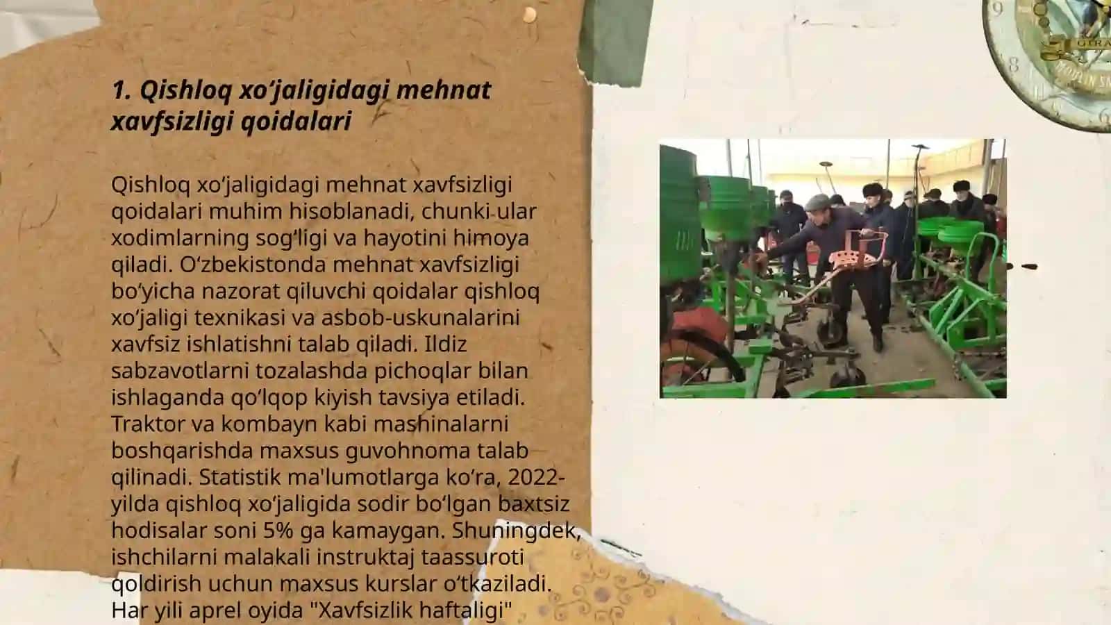 Qishloq xoʻjaligida mehnat muxofazasi 3