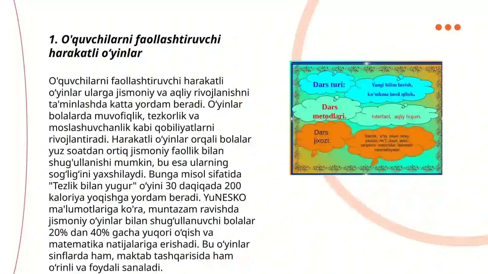 O'quvchilarni faollashtiruvchi harakatli o‘yinlar 3