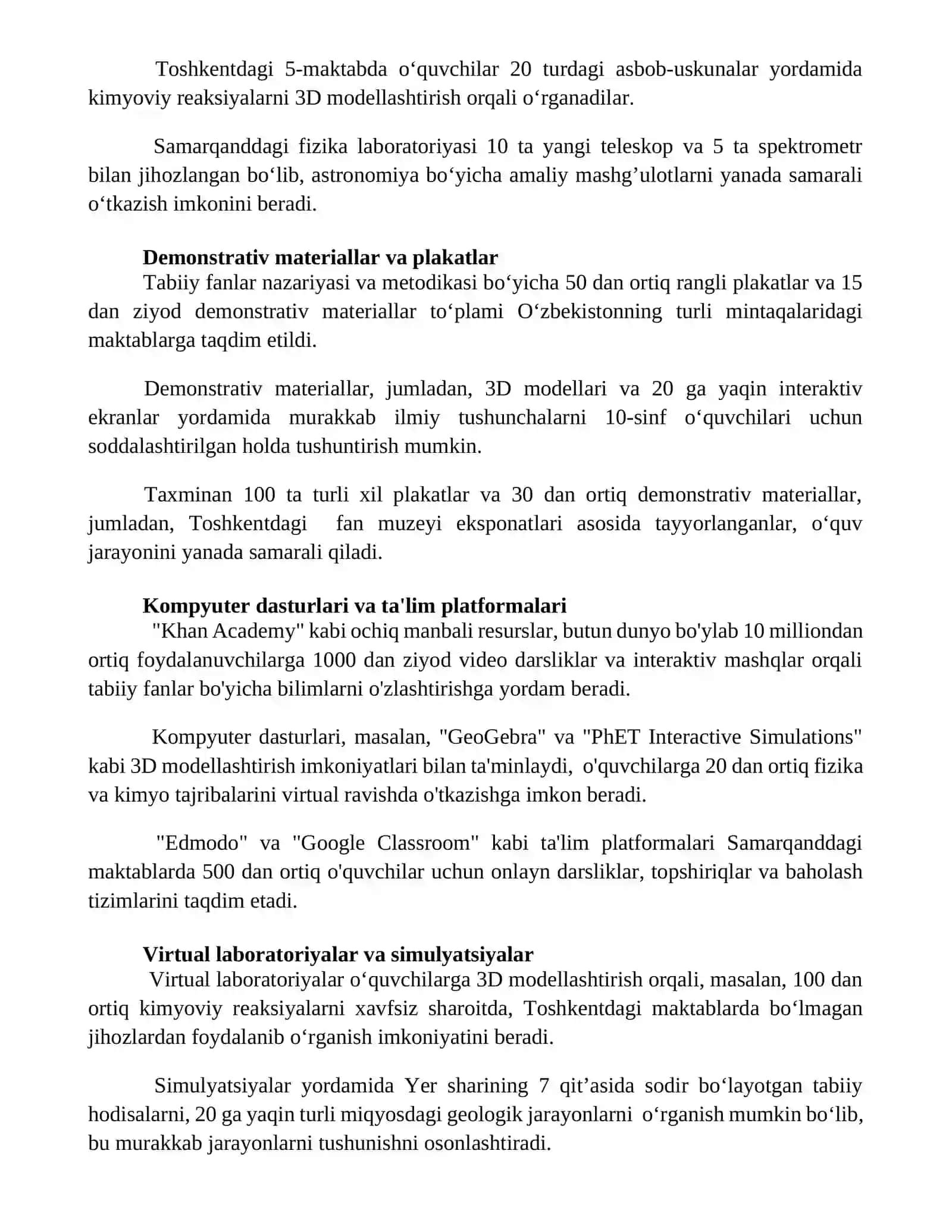 Tabiiy fanlar nazariyasi va metodikasini o'qitish vositalari 3