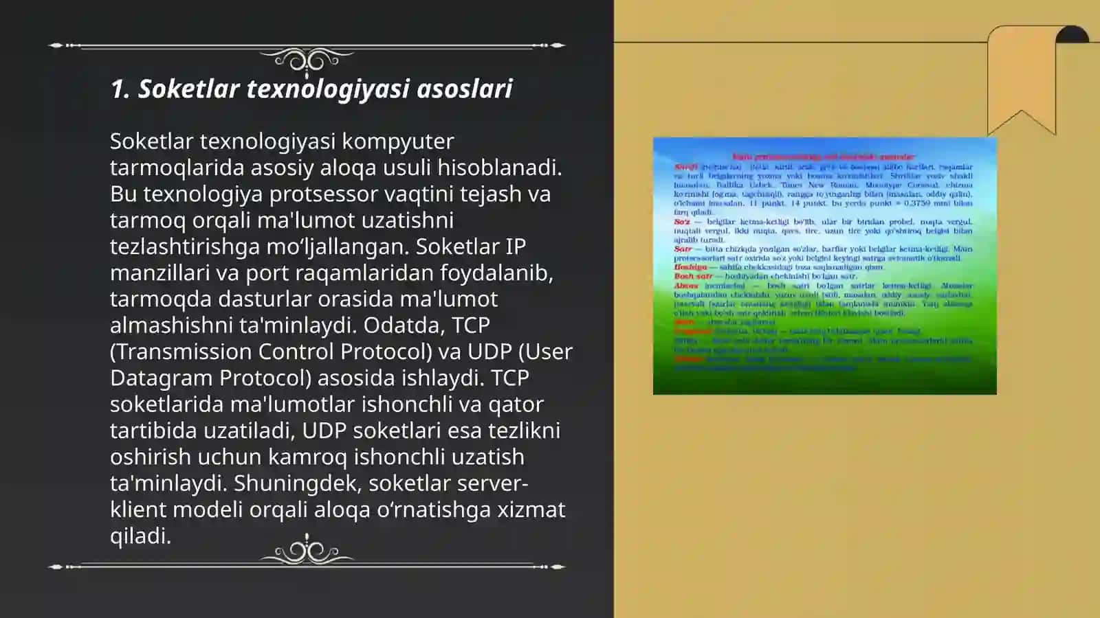 Soketlar yordamida tarmoq dasturlarini yaratish 3