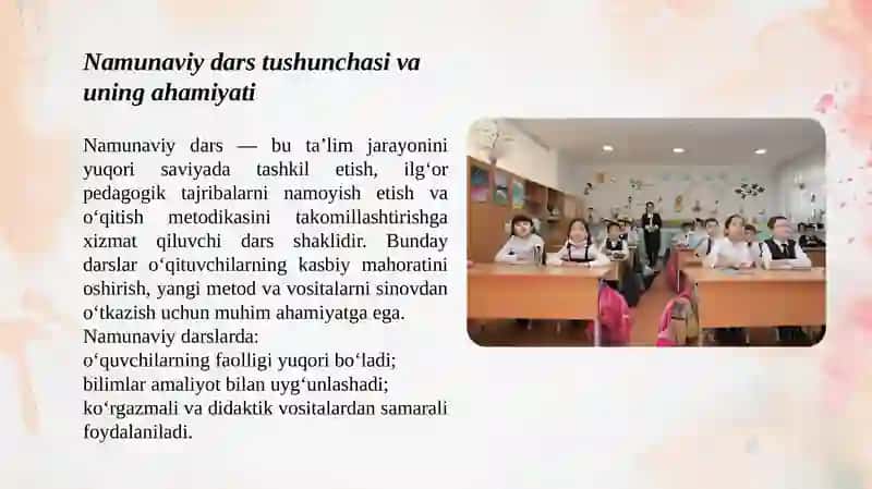Namunaviy darslar uchun ko’rgazmali qurollar tayyorlash va didaktik materiallar to’plash 3