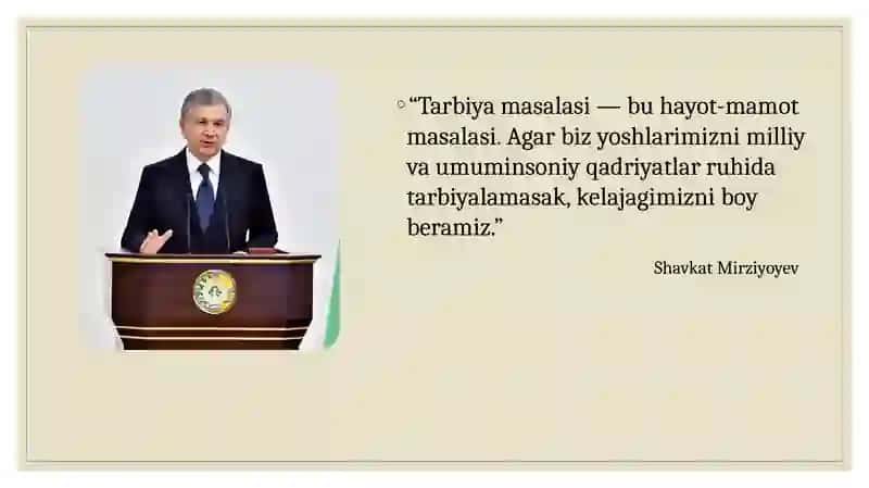 Tarbiya fanidan darslik va qo'lanmalar milliy va umuminsoniy  qadiryatlarning aks etishi 3