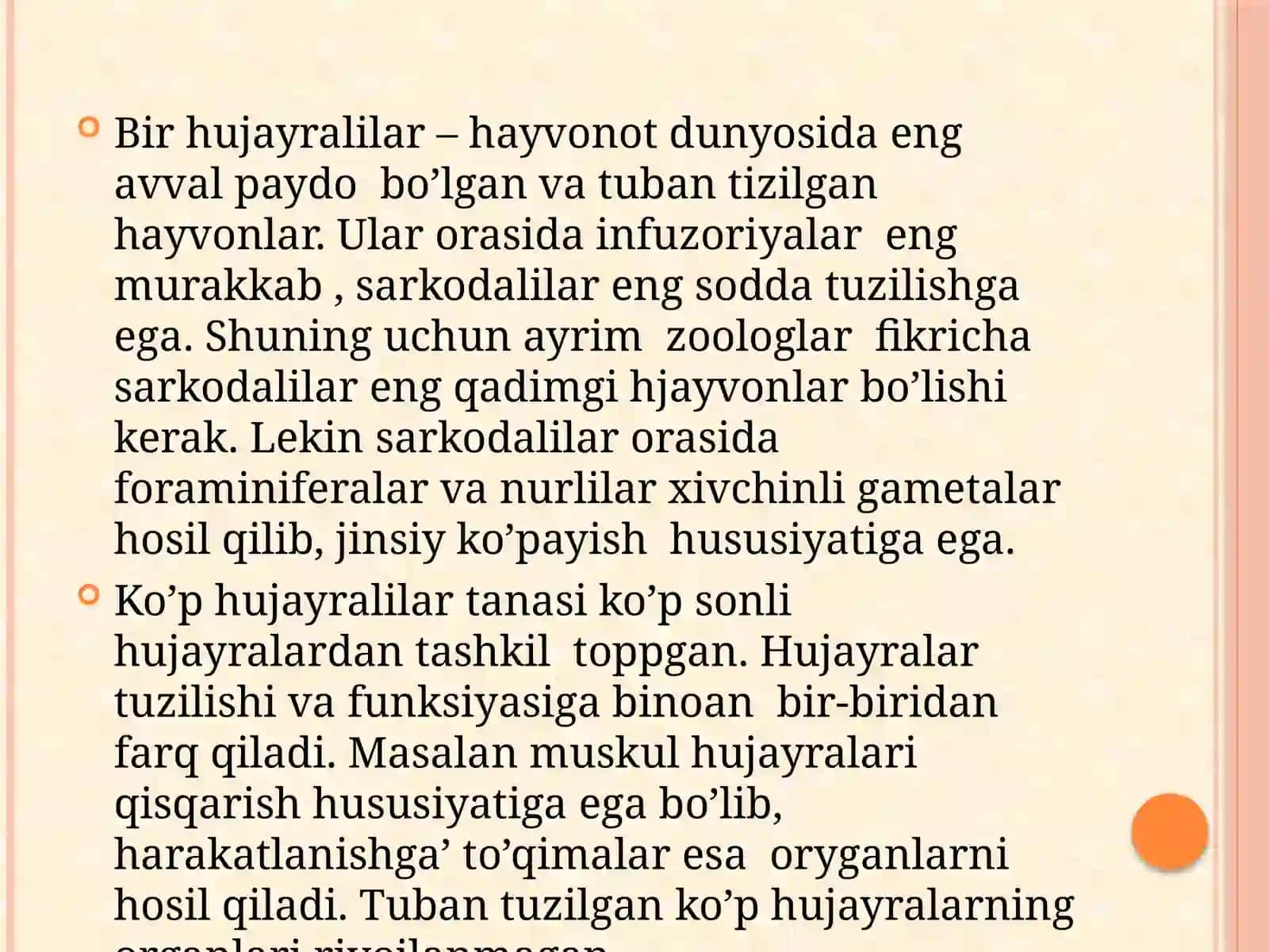 Bir hujayrali va ko’p hujayrali organizmlarning kelib chiqishi 3