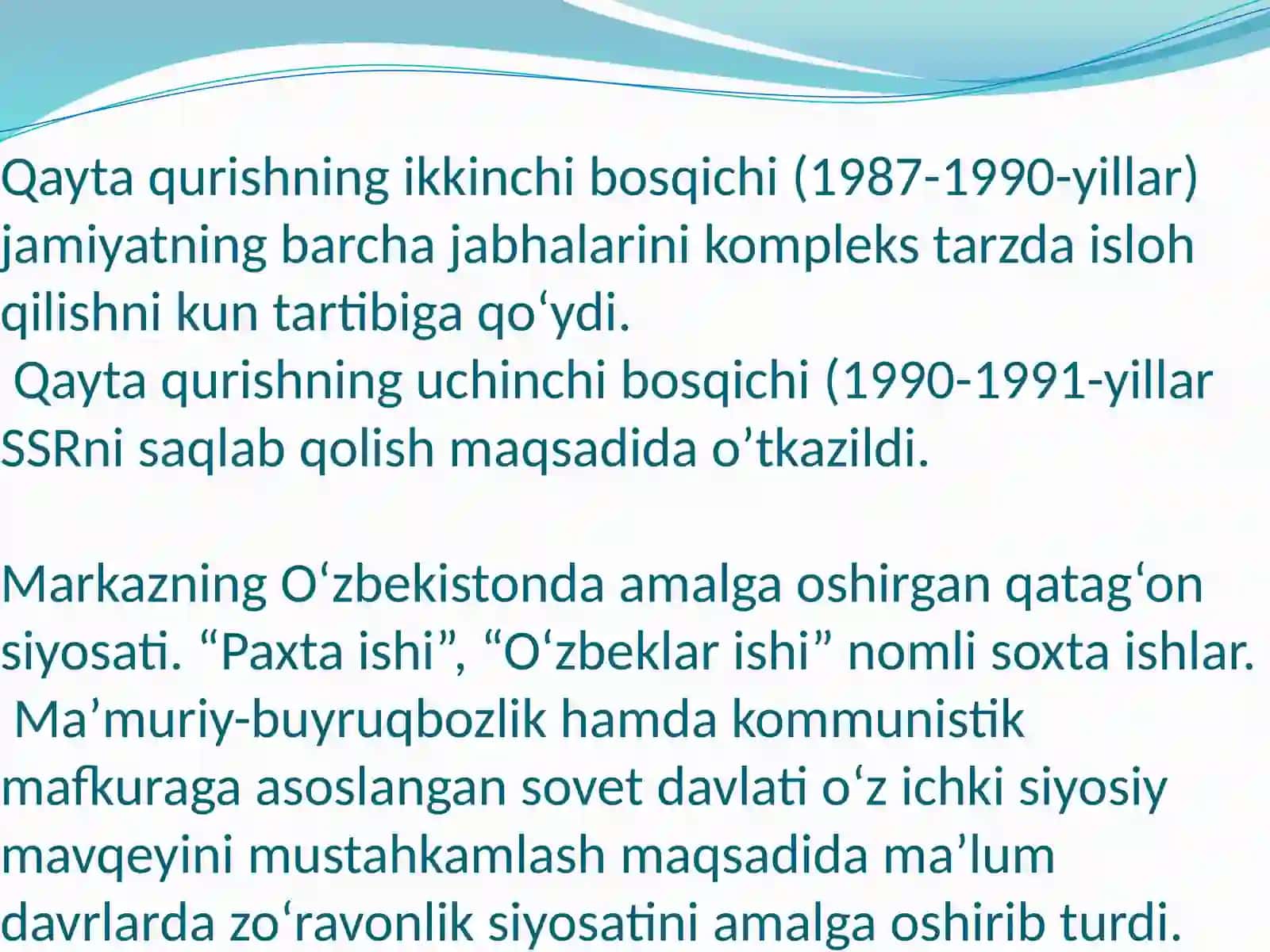 O‘zbekistondagi ijtimoiy siyosiy jarayonlar 3