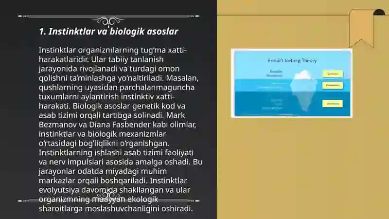 U Djeymisning instinktlar nazaryasi 3