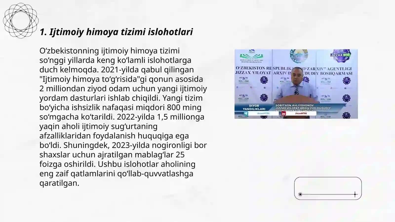Ijtimoiy himoya tizimi islohotlari 3