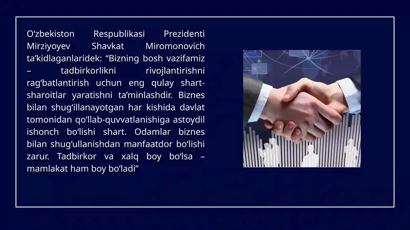 O'zbekistonda kichik biznes va xususiy tadbirkorlıkning shakllantirilishi va uning, o'ziga xosligi 3