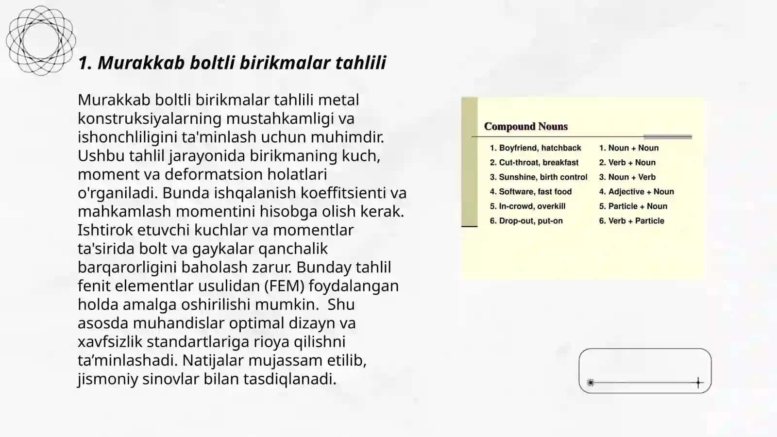 Murakkab boltli birikmalar tahlili 3
