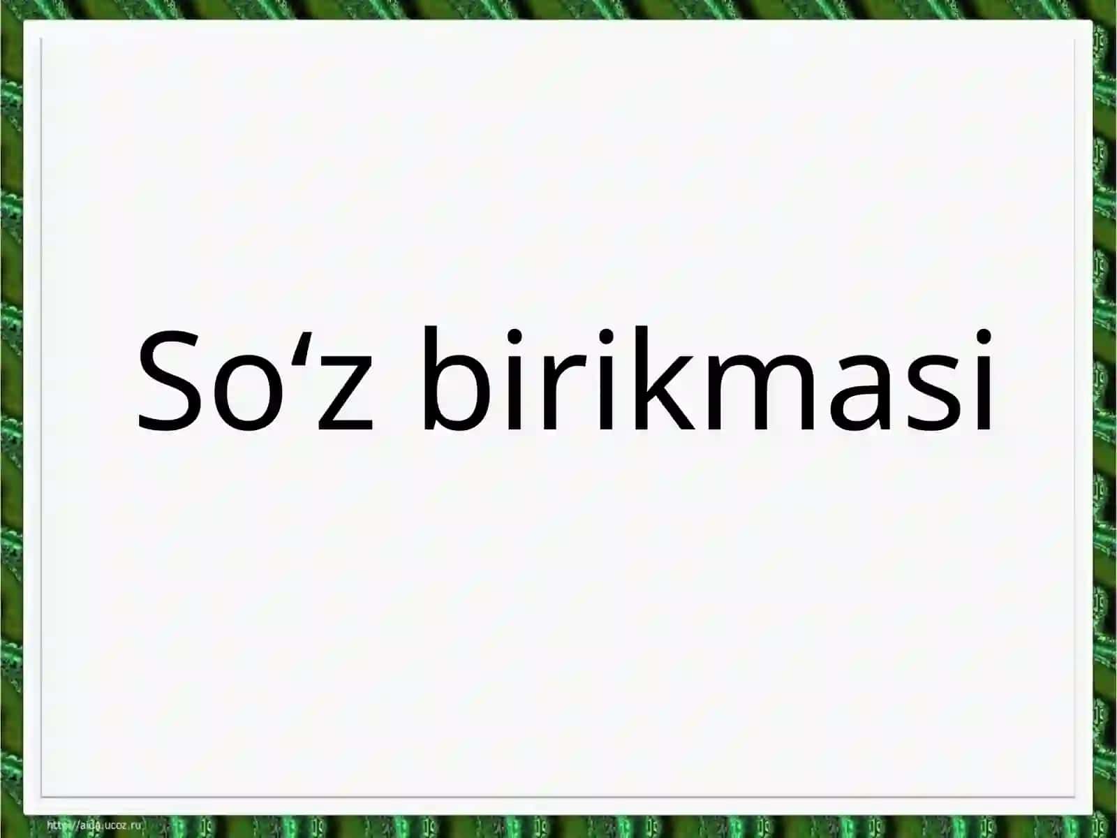 So‘zbirikmasi sintaksisi 3