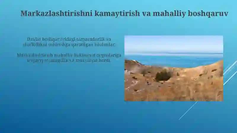 Mustaqillik yillarida davlat boshqaruv tizimida amalga oshirilgan islohatlar 3