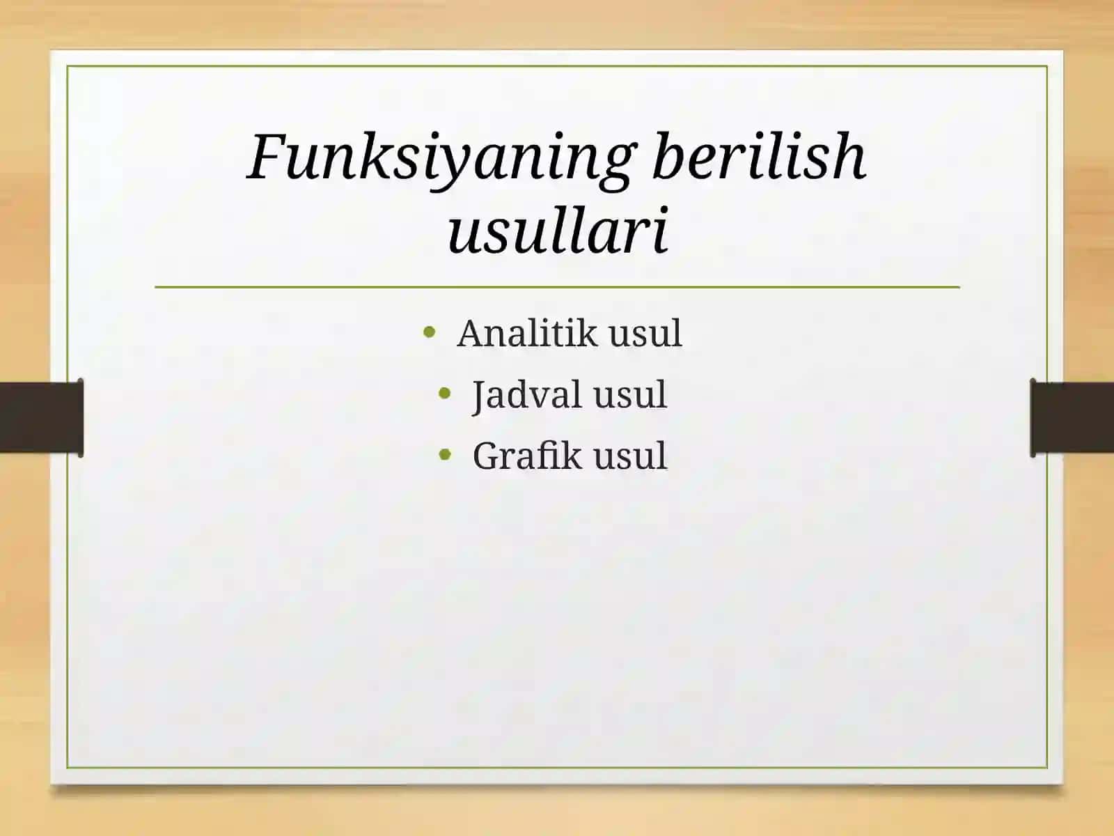 Funksiyaning uzilishi turlariga doir masalalar tahlil qilish 3