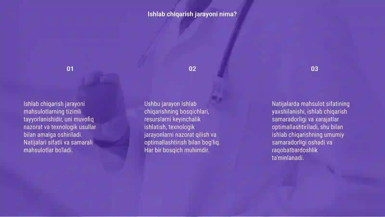 Ishlab chiqarish jarayoni va uning natijalari 3