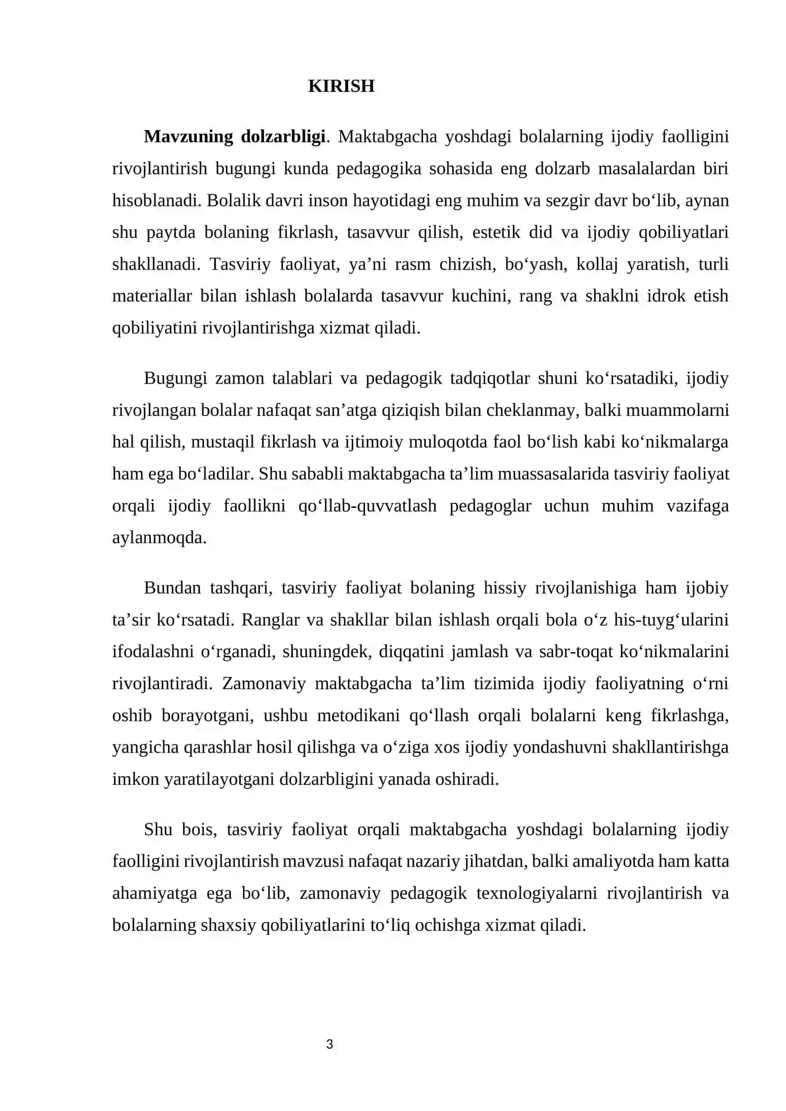 Tasviriy faoliyat orqali maktabgacha yoshdagi bolalarning ijodiy faolligini rivojlantirish 3