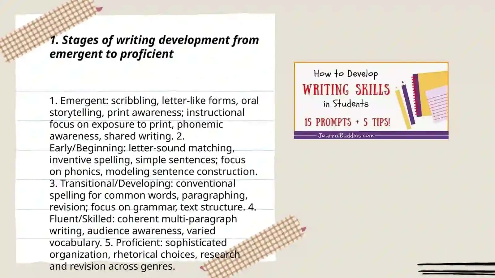 The development of writing skills 3