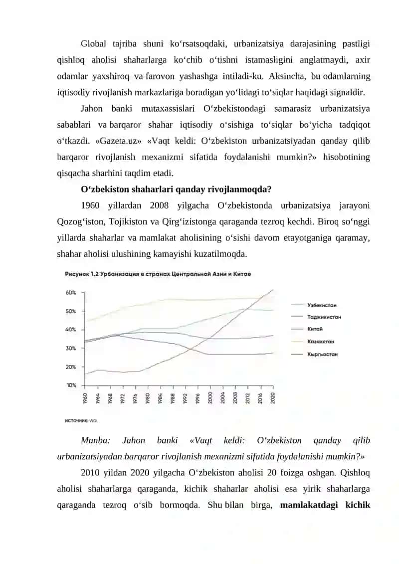 O'zbekistondagi Shahar Aglomeratsiyalari va Uning Rivojlanish va Boshqaruv Muammolari 3