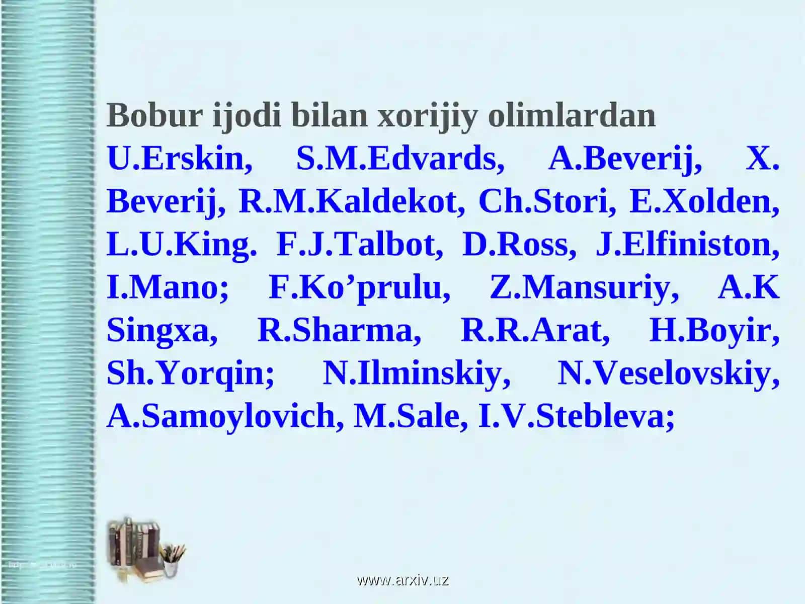 Bobur va Boburiy vaqtida madaniyat va san'at 3
