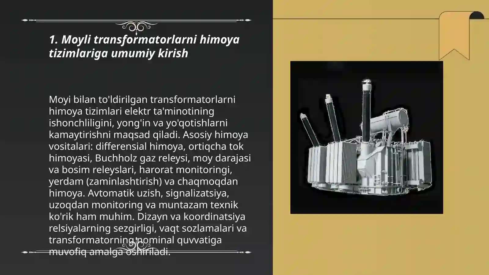 Moyli transformatorlarni himoyalash 3