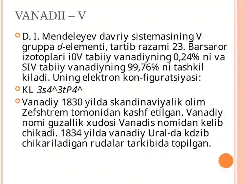 V guruhning d-elementlari 3