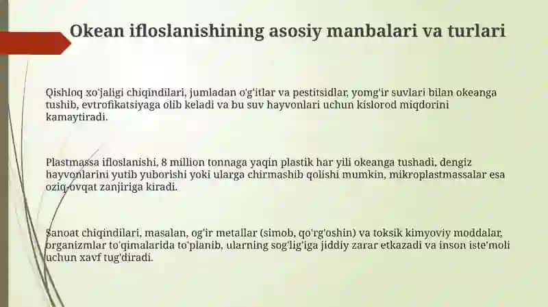 Okeanning ifloslanishi 3