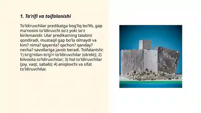 To'ldiruvchilarning Xossalari 3