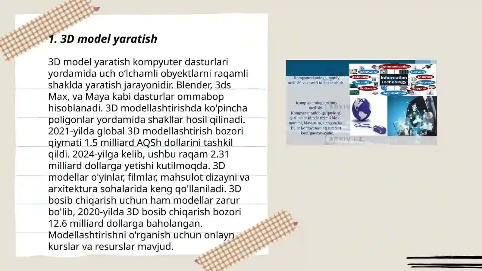 Kompyuter grafikasining zamonaviy dasturiy ta'minoti 3