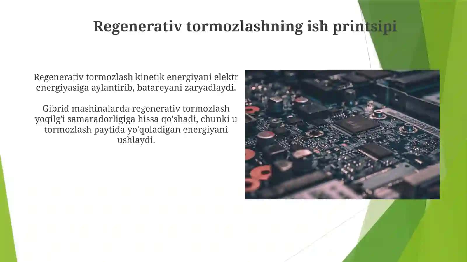 Regenerativ tormozlashning ish printsipi 3