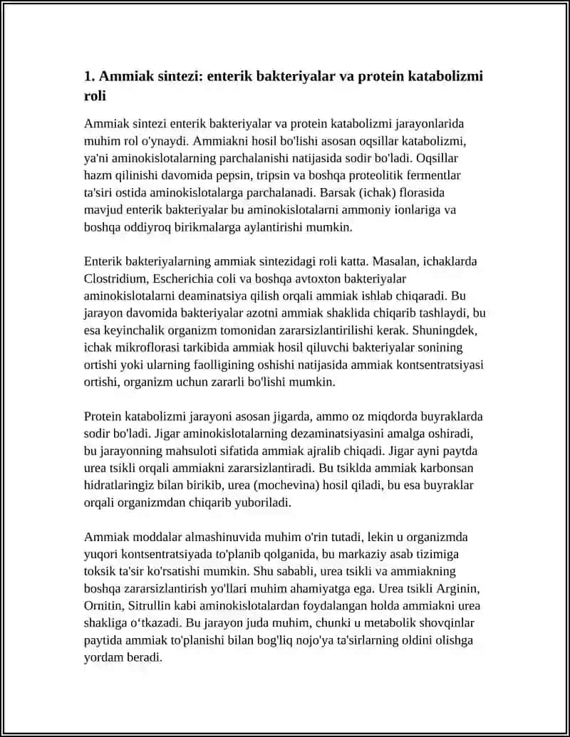 AMIAKNI XOSIL BO’LISHI VA ZARARSIZLANTIRISH YO’LLARINI BUZILISHI 3