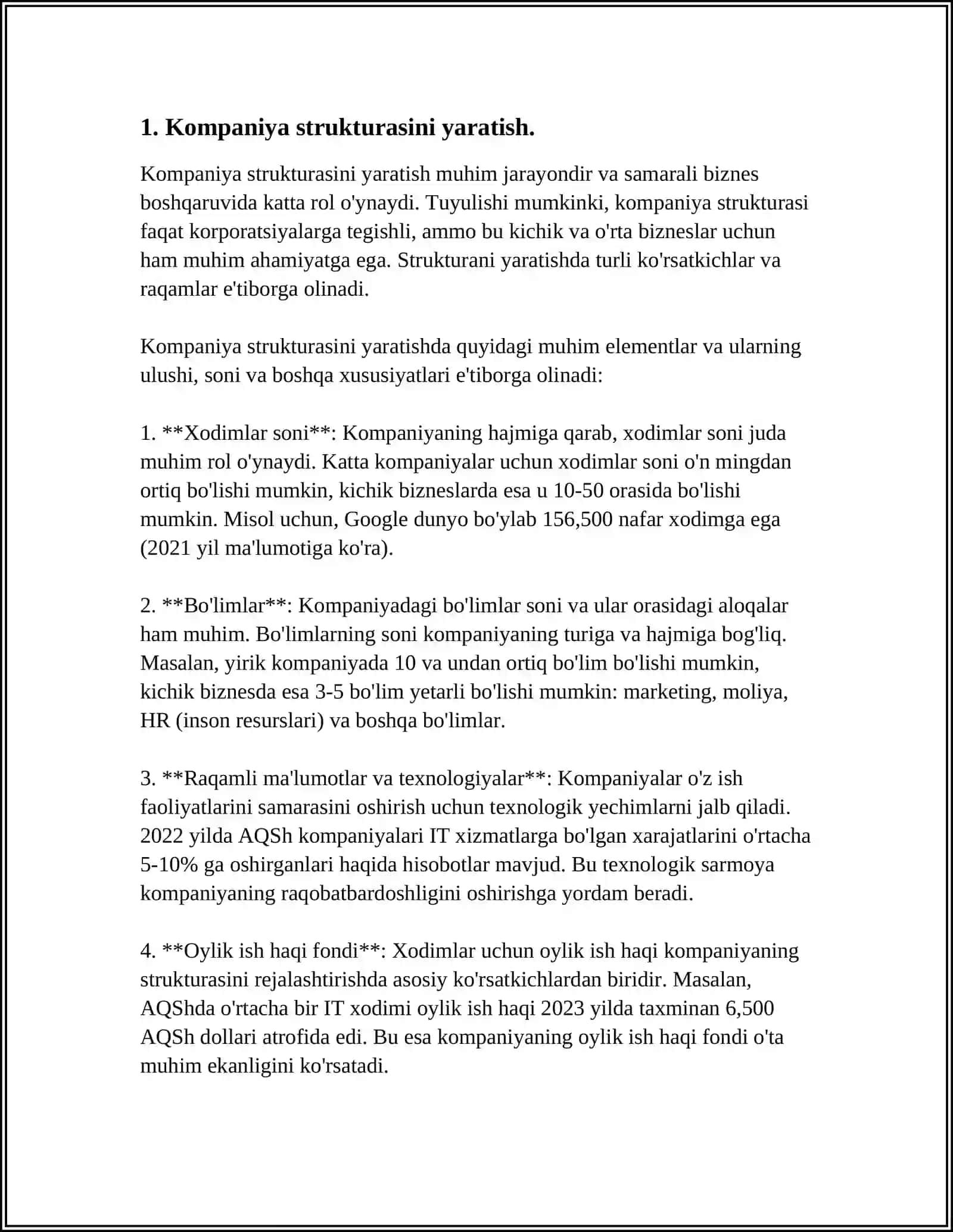 KOMPANIYANI BOSHQARISH VA FAOLIYATINI TARTIBGA SOLISH 3