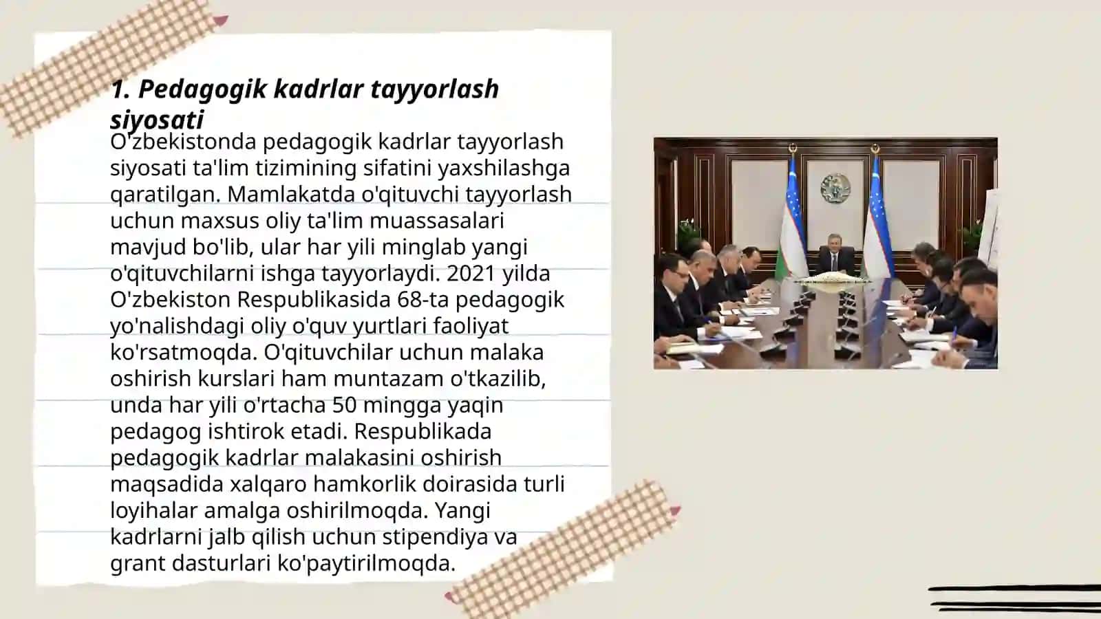 Oʼzbekiston Respublikasi pedagogik kadrlar tayyorlash tizimi 3