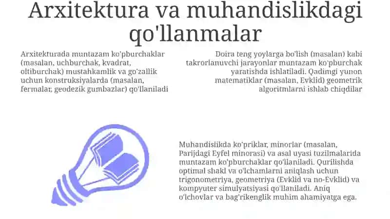 Muntazam ko'pburchaklar yasash usullari 3