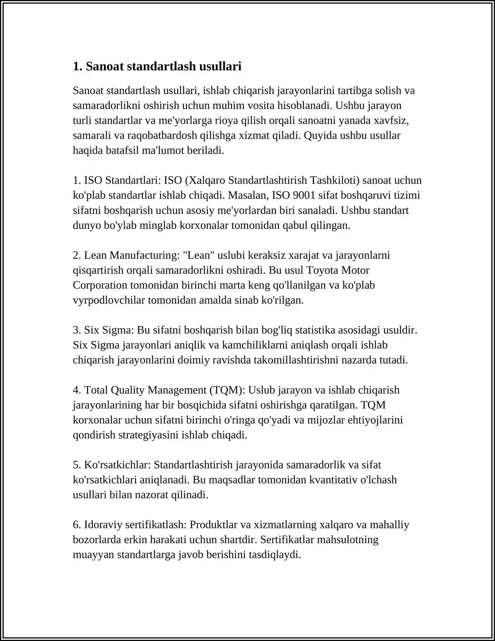 SANOATNI STANDARSTLASH 3