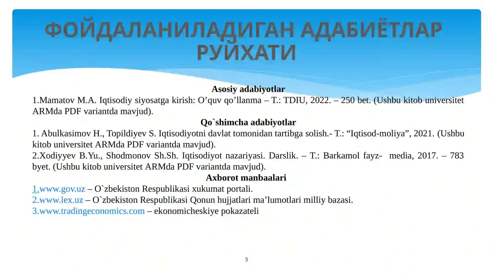 Иқтисодиёт назарияси 3