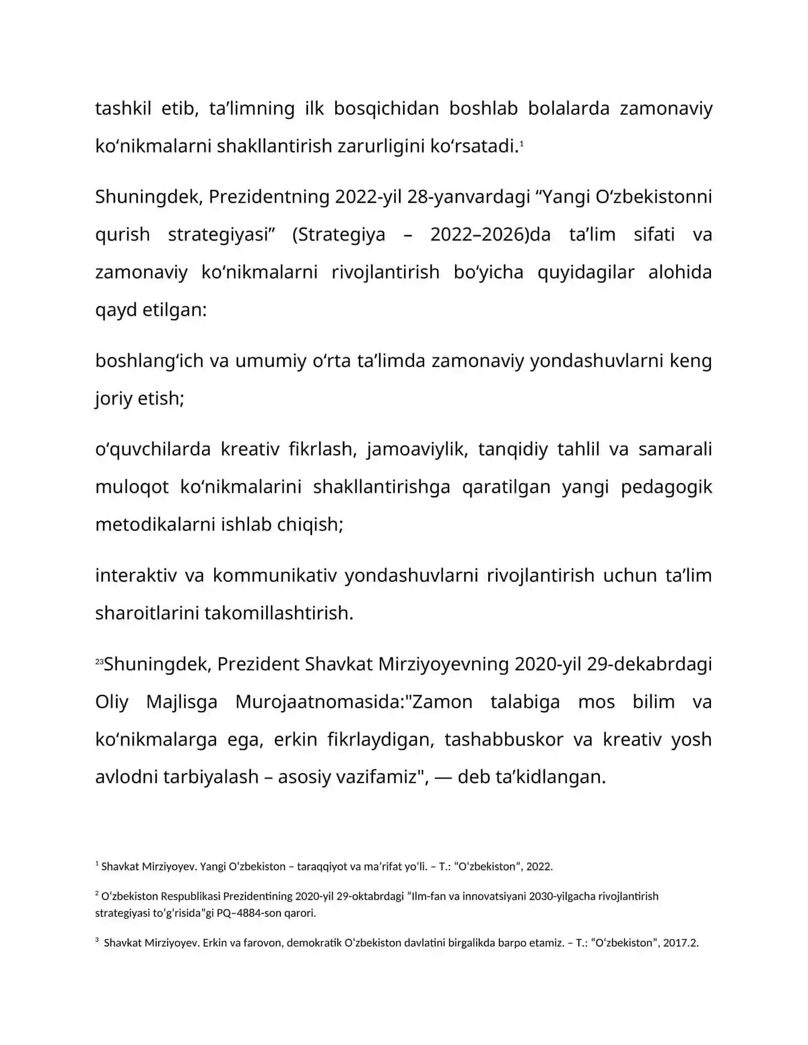 4K xalqaro modeli mazmuni va ahamiyati 3