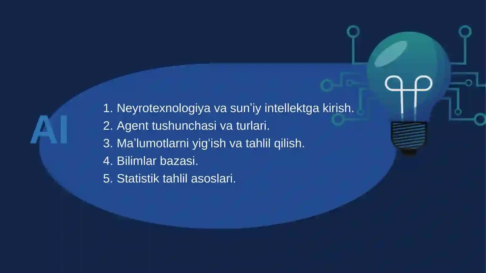 Neyrotexnologiyalar va suniy intellektga kirish 3