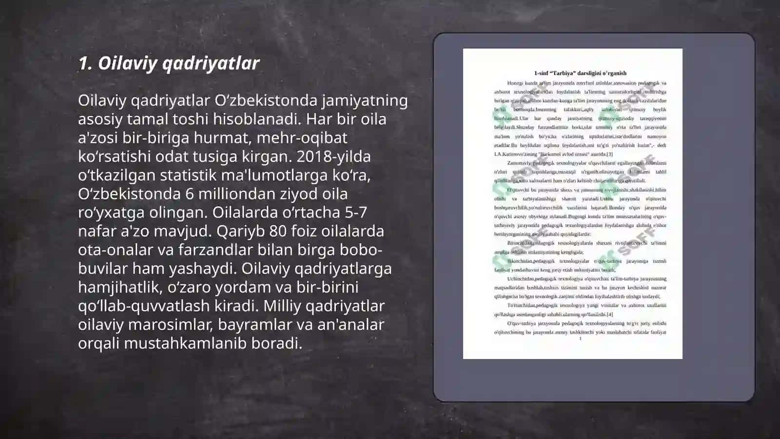 1 sinf Tarbiya darsligini òrganish 3