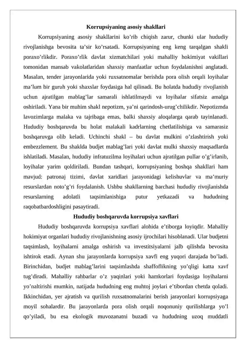 Korrupsiyasiz hudud barpo etish tadbirlari 3