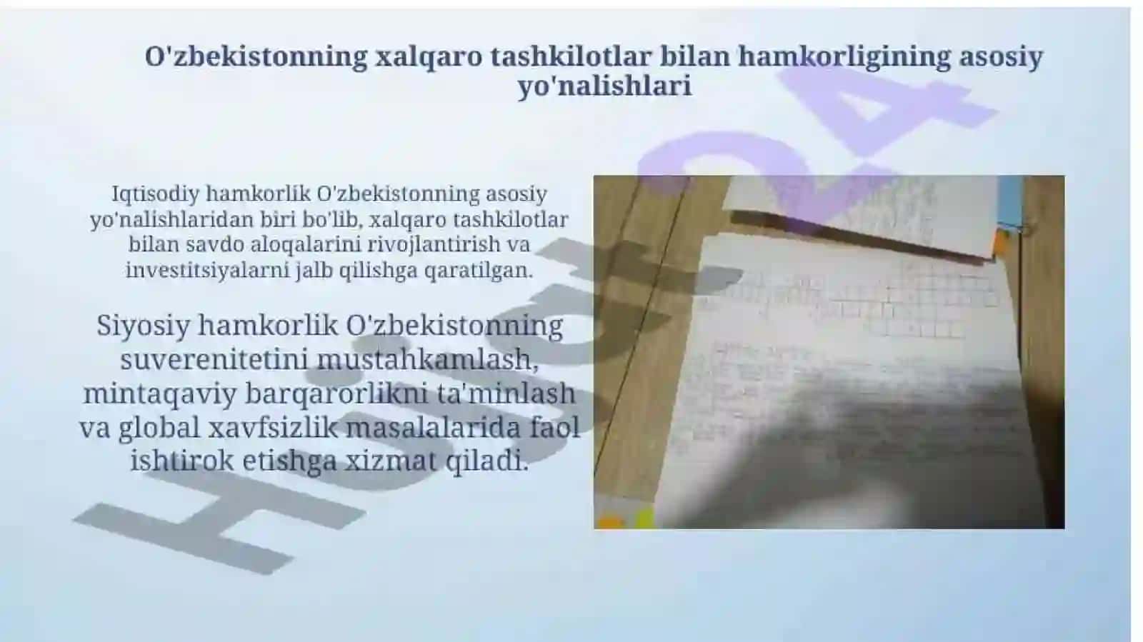 O'zbekistonning xalqaro tashkilotlar bilan hamkorlik aloqalari 3