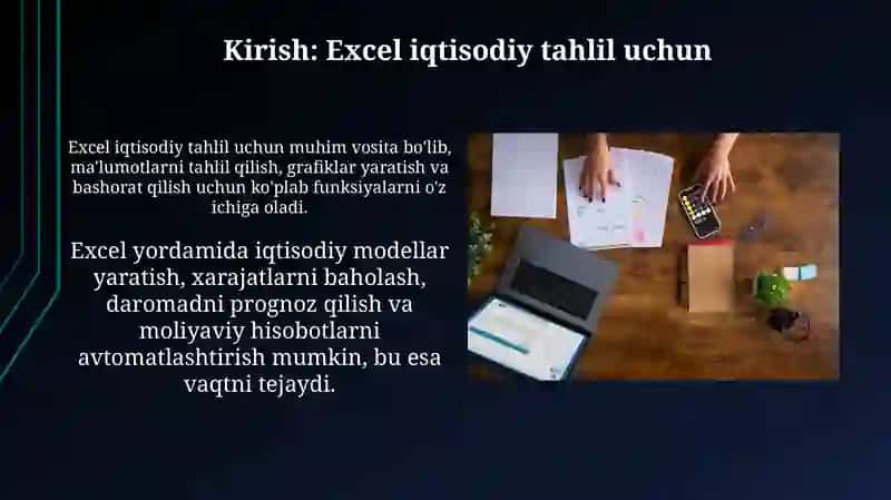 Iqtisodiy masalalarni MS Excel yordamida yechish 3
