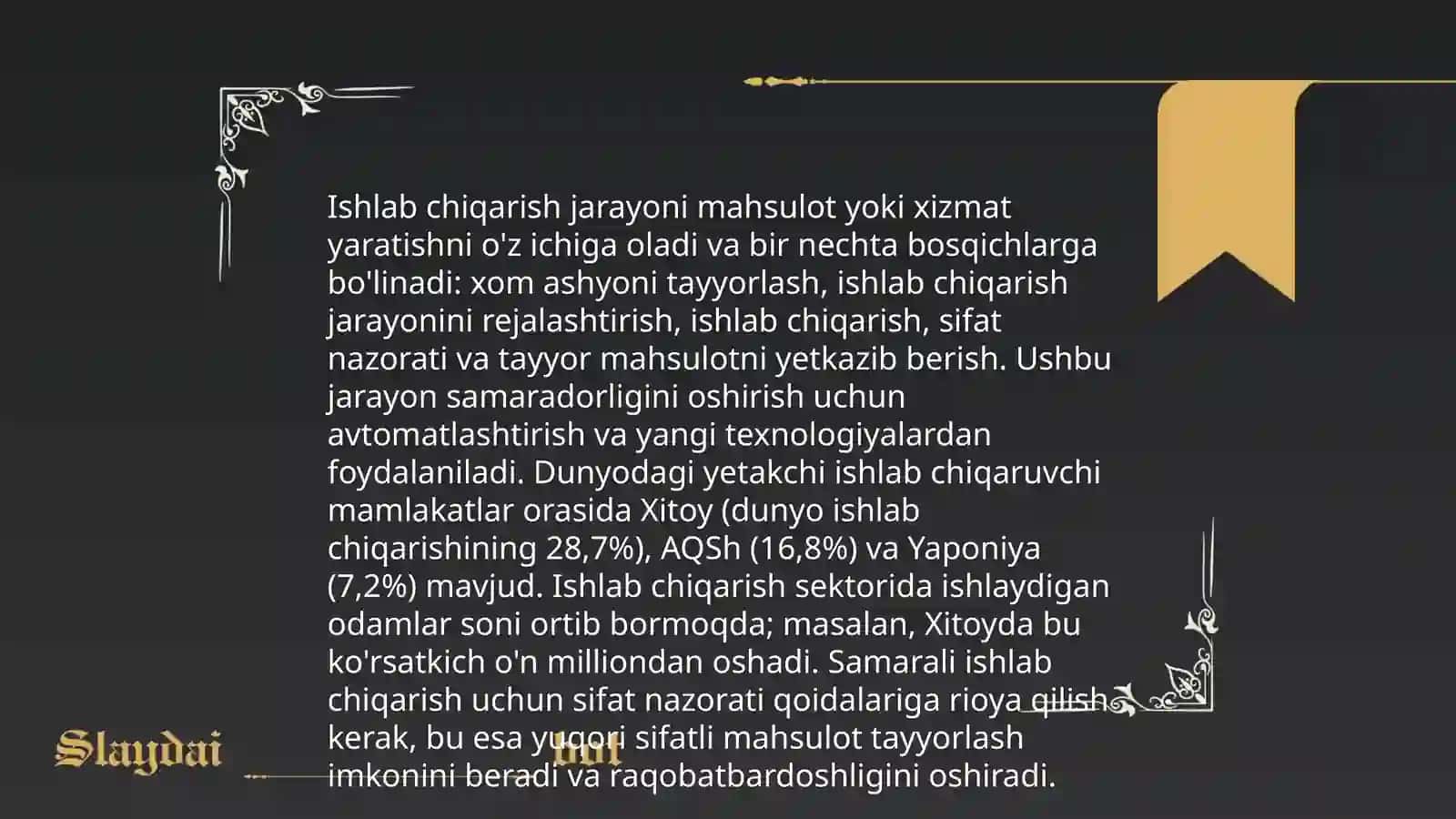 Ishlab chiqarish va xarajatlar 3