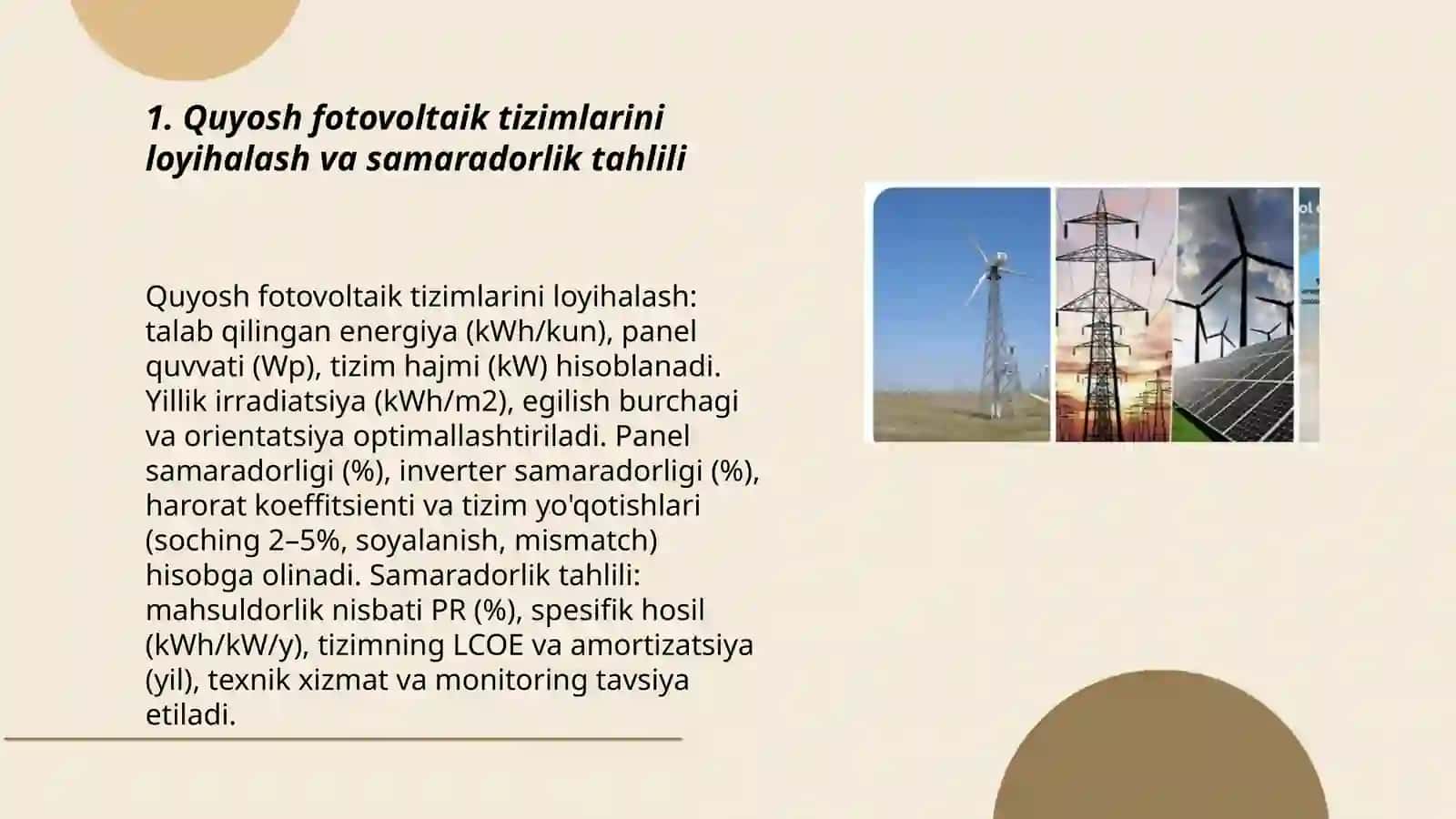 Quyosh fotovoltaik tizimlarini loyihalash va samaradorlik tahlili 3
