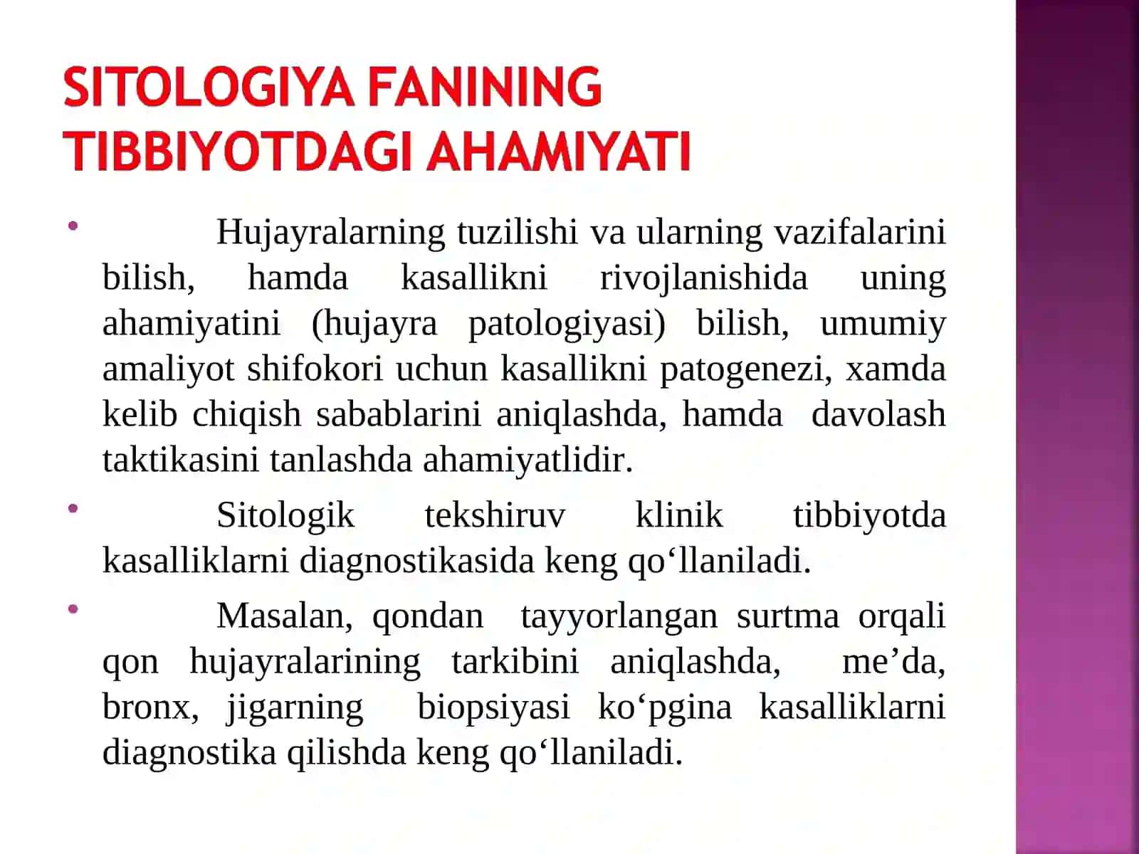 Gistologiya fanining maqsad va vazifalari 3