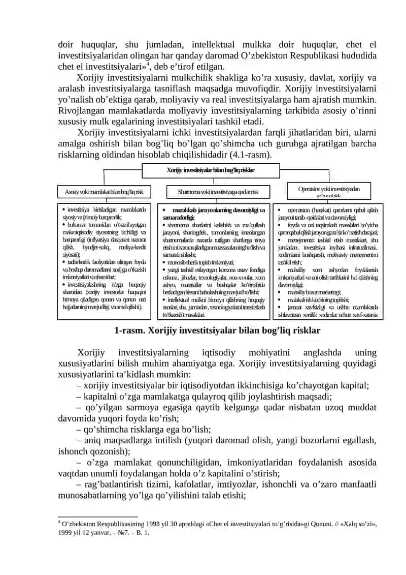 Xorijiy investitsiyalarning mazmun-mohiyati va turlari 3