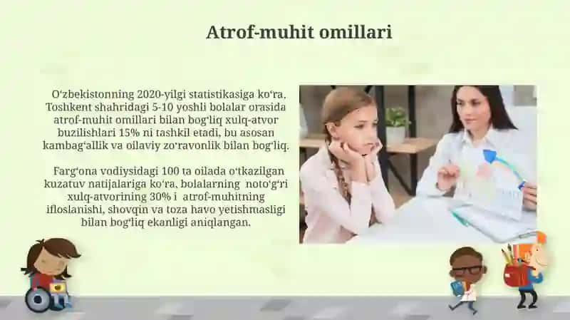 Me'yordan oĝish va devyant xulq-atvorli bolalar haqida ma’lumot 3