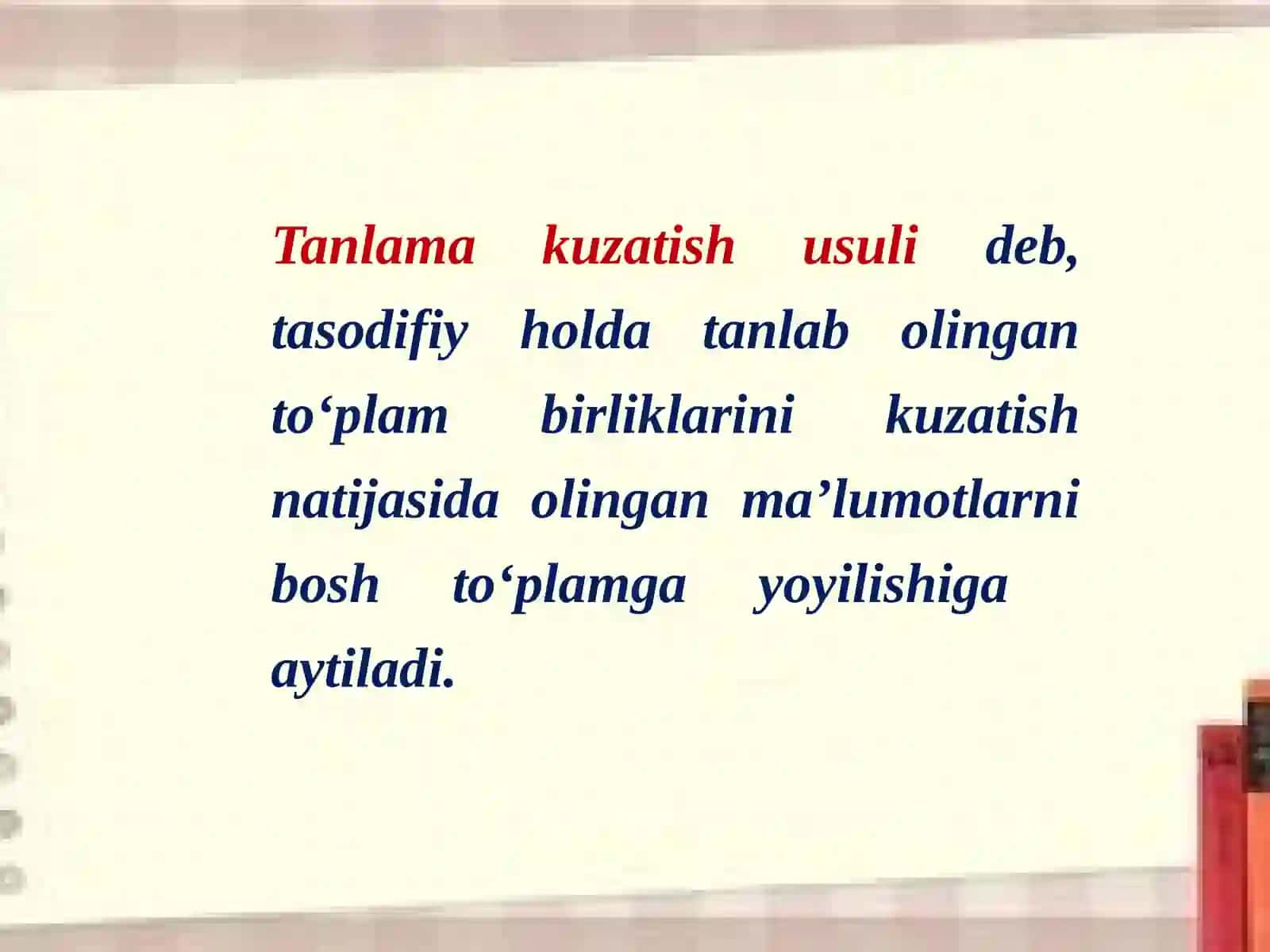 TANLAMA KUZATISH 3