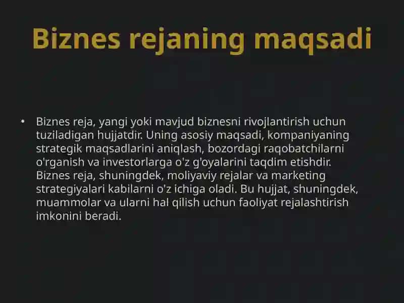 Biznes reja tuzish 3